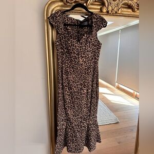 Anthropologie leopard print dress